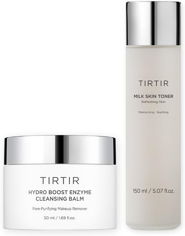 TIRTIR End-of-Day Routine - Milk Skin Toner + Hydro Enzyme Cleansing Balm