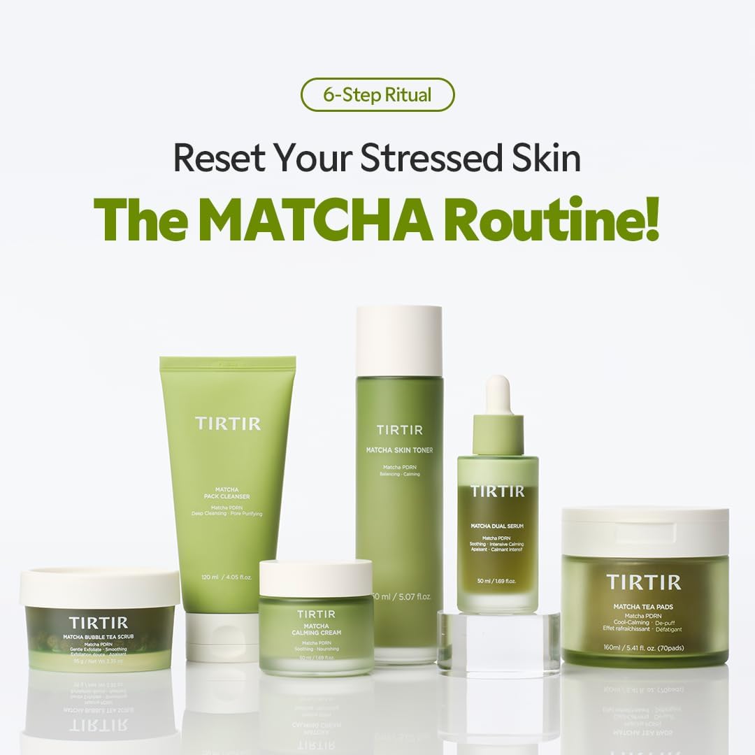 TIRTIR Matcha PDRN Toner 5.07 Fl Oz + Matcha Dual PDRN Serum 1.69 Fl Oz + Matcha PDRN Calming Cream 1.69 Fl Oz