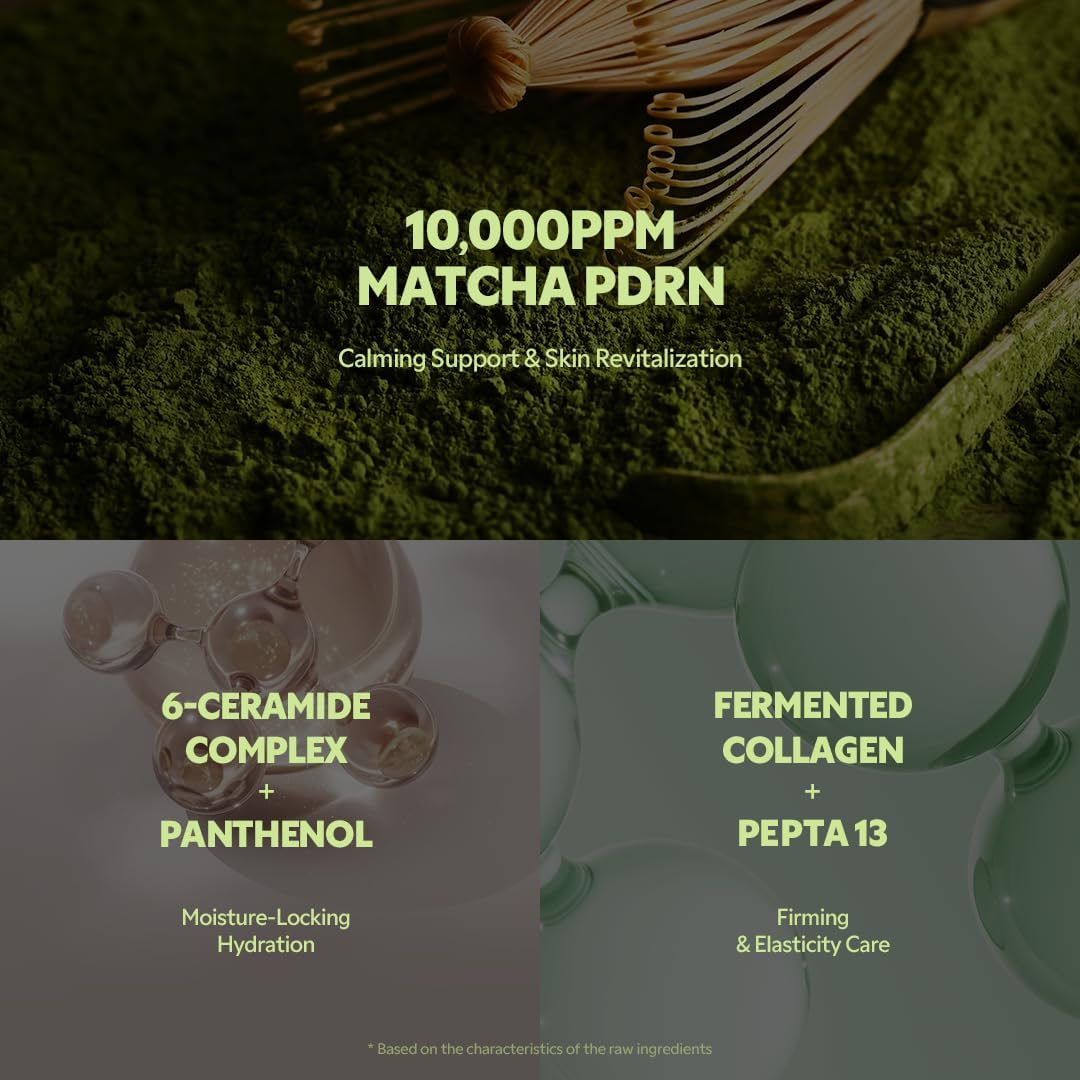 TIRTIR Matcha PDRN Toner 5.07 Fl Oz + Matcha Dual PDRN Serum 1.69 Fl Oz + Matcha PDRN Calming Cream 1.69 Fl Oz