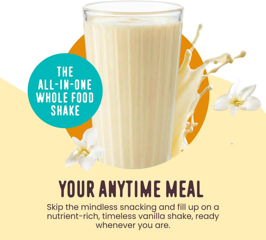 FlavCity Vanilla All in One Protein Shake Powder - On the Go Meal Alternative + Collagen Peptides, Reishi & Cordyceps - Focus, Skin, Hair & Joint Support - 100% Grass Fed Whey, 20 Servings