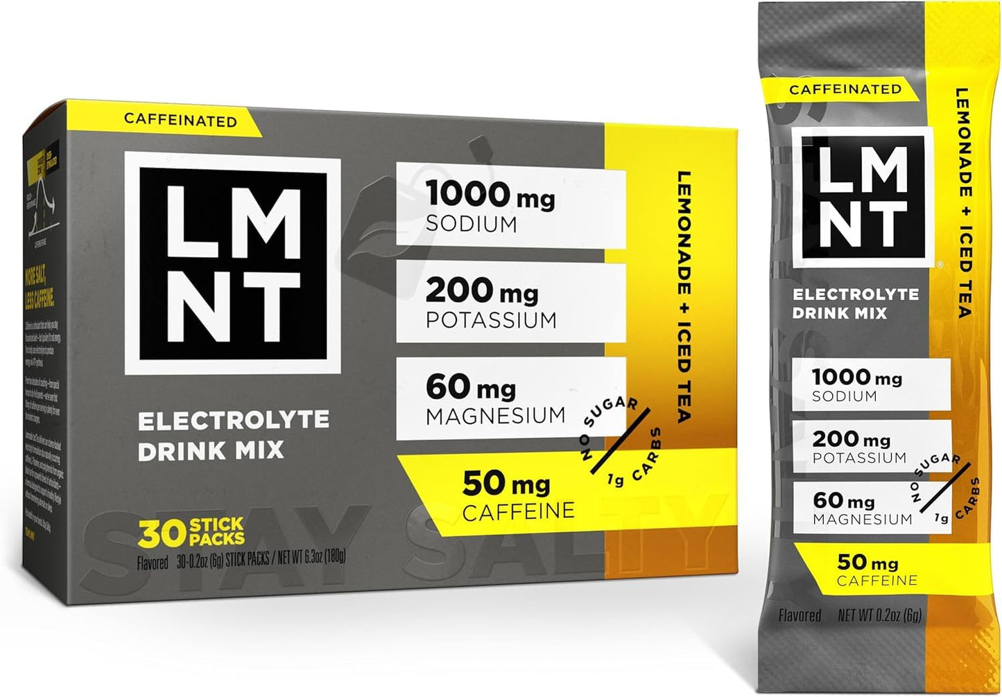 LMNT Zero Sugar Electrolytes - Raw Unflavored Salt | Drink Mix | 30-Count