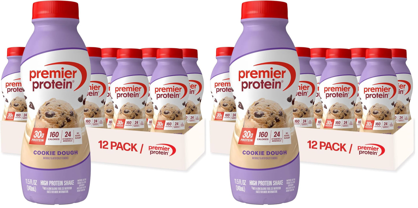 Premier Protein Shake, Chocolate, 30g High Protein, 12 Pack | 160 Calories, 24 Vitamins & Minerals, No Added Sugar, Supports Muscle Health, Gluten-Free, 11.5 oz