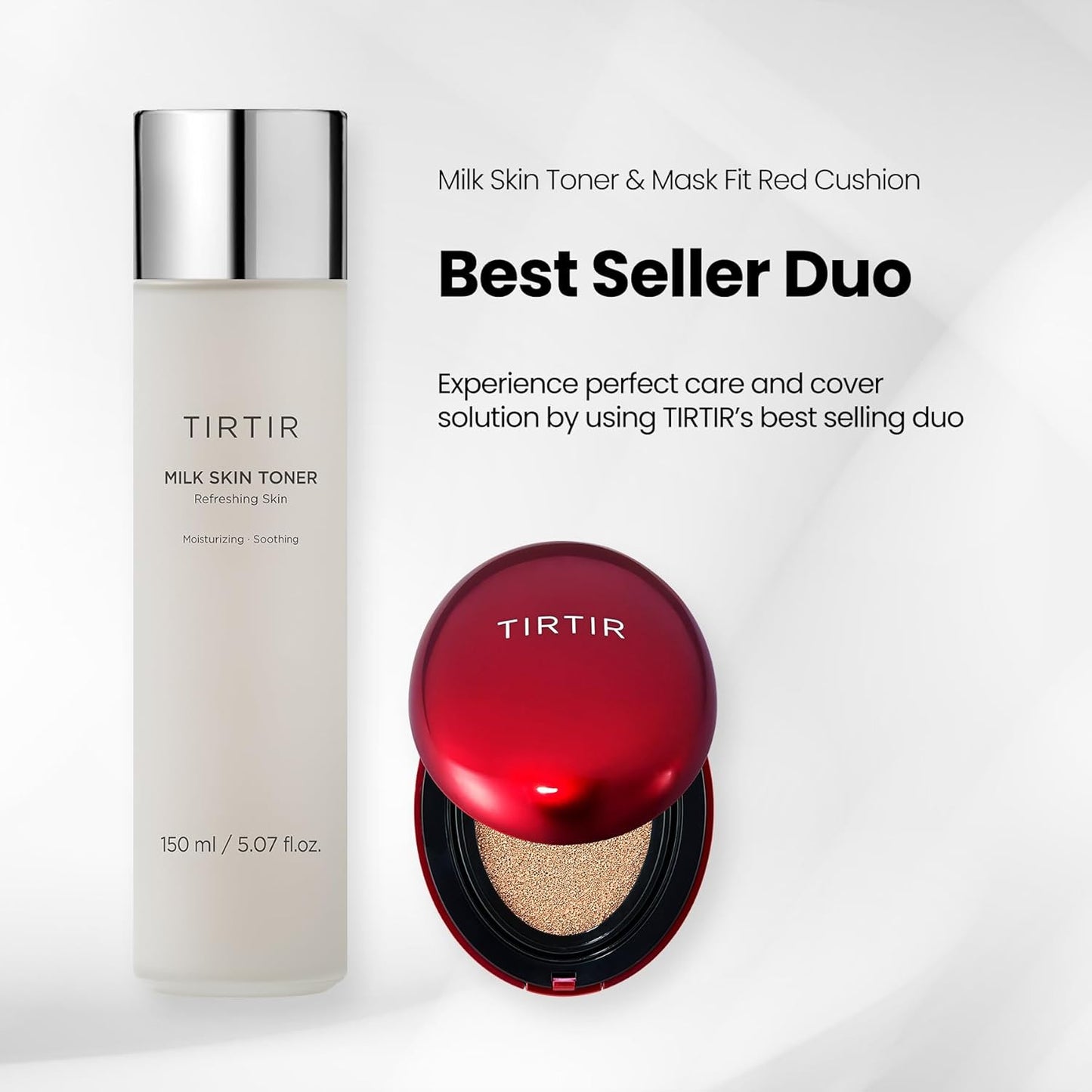 TIRTIR Milk Skin Toner 150ml + Mask Fit Red Cushion #21 Ivory