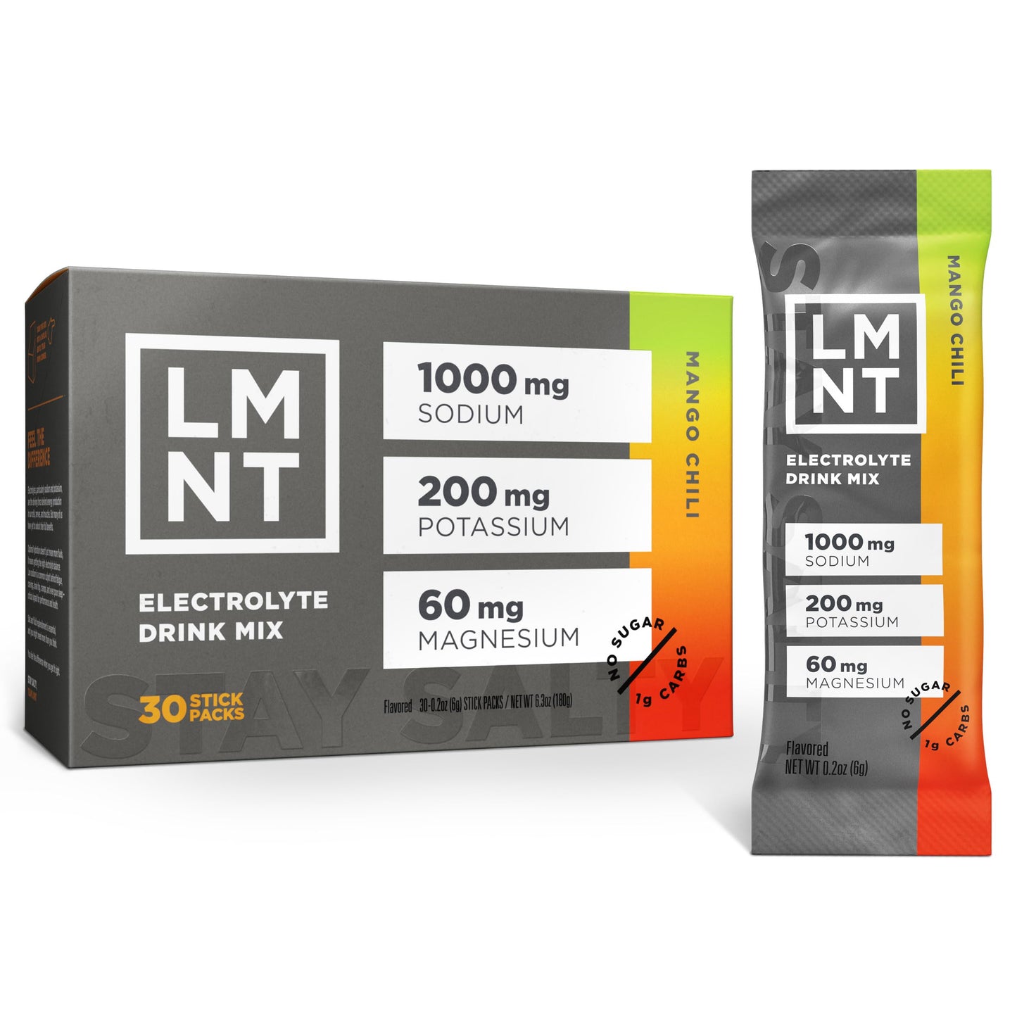 LMNT Zero Sugar Electrolytes - Raw Unflavored Salt | Drink Mix | 30-Count