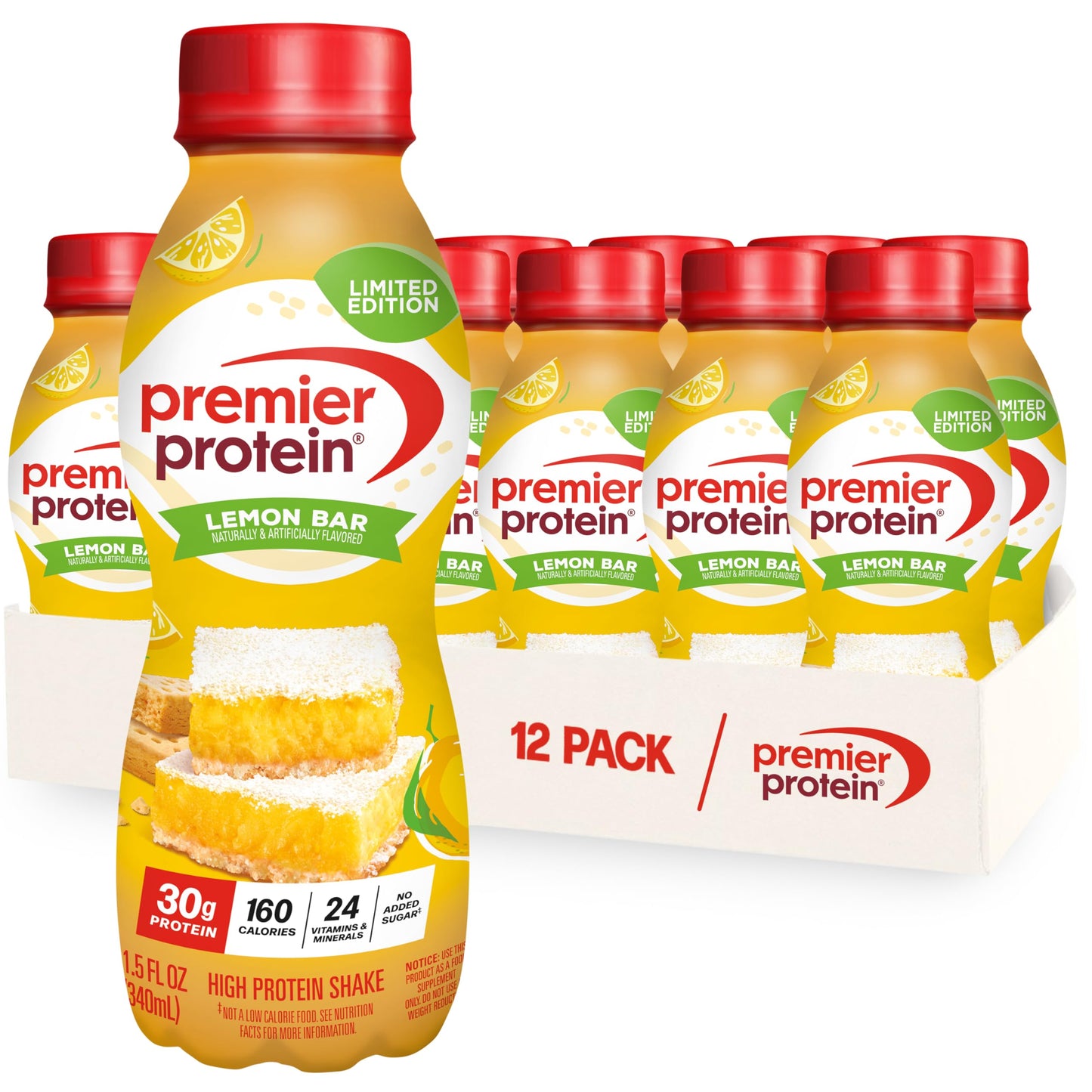 Premier Protein Shake, Chocolate, 30g High Protein, 12 Pack | 160 Calories, 24 Vitamins & Minerals, No Added Sugar, Supports Muscle Health, Gluten-Free, 11.5 oz
