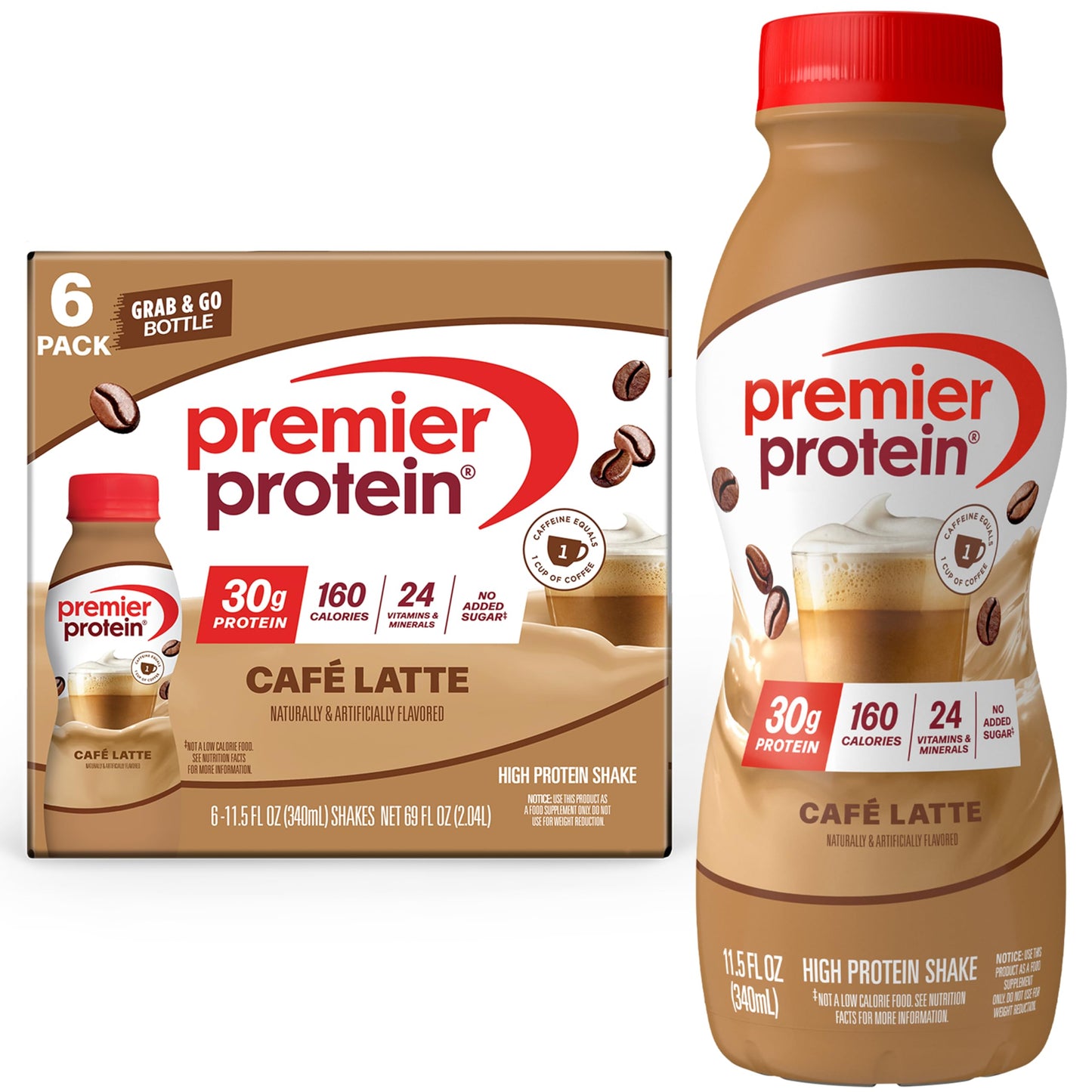 Premier Protein Shake, Chocolate, 30g High Protein, 12 Pack | 160 Calories, 24 Vitamins & Minerals, No Added Sugar, Supports Muscle Health, Gluten-Free, 11.5 oz