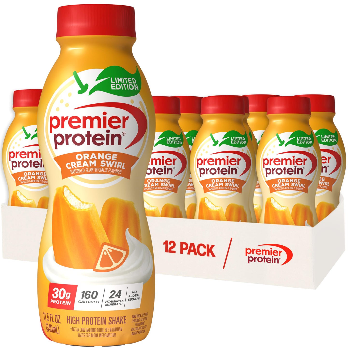 Premier Protein Shake, Chocolate, 30g High Protein, 12 Pack | 160 Calories, 24 Vitamins & Minerals, No Added Sugar, Supports Muscle Health, Gluten-Free, 11.5 oz